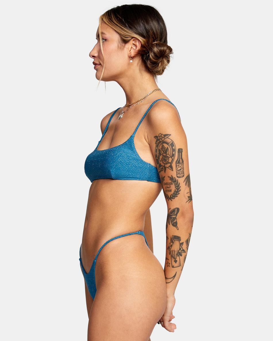 Abajo De Bikini Rvca Brightside Skimpy French Mujer Azules | COCVG25059