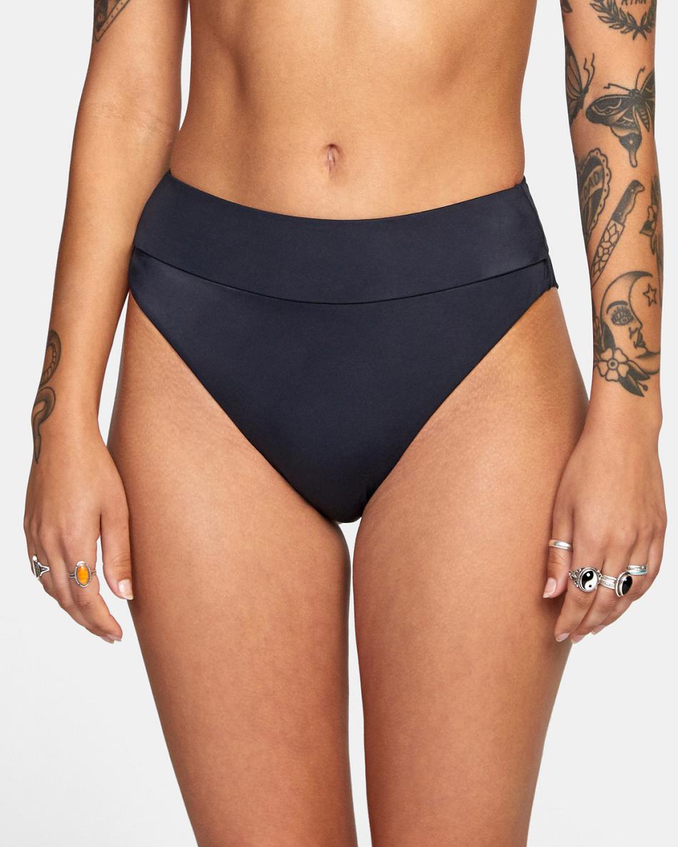 Abajo De Bikini Rvca High-Rise Cheeky Mujer Negras | COIIZ45720