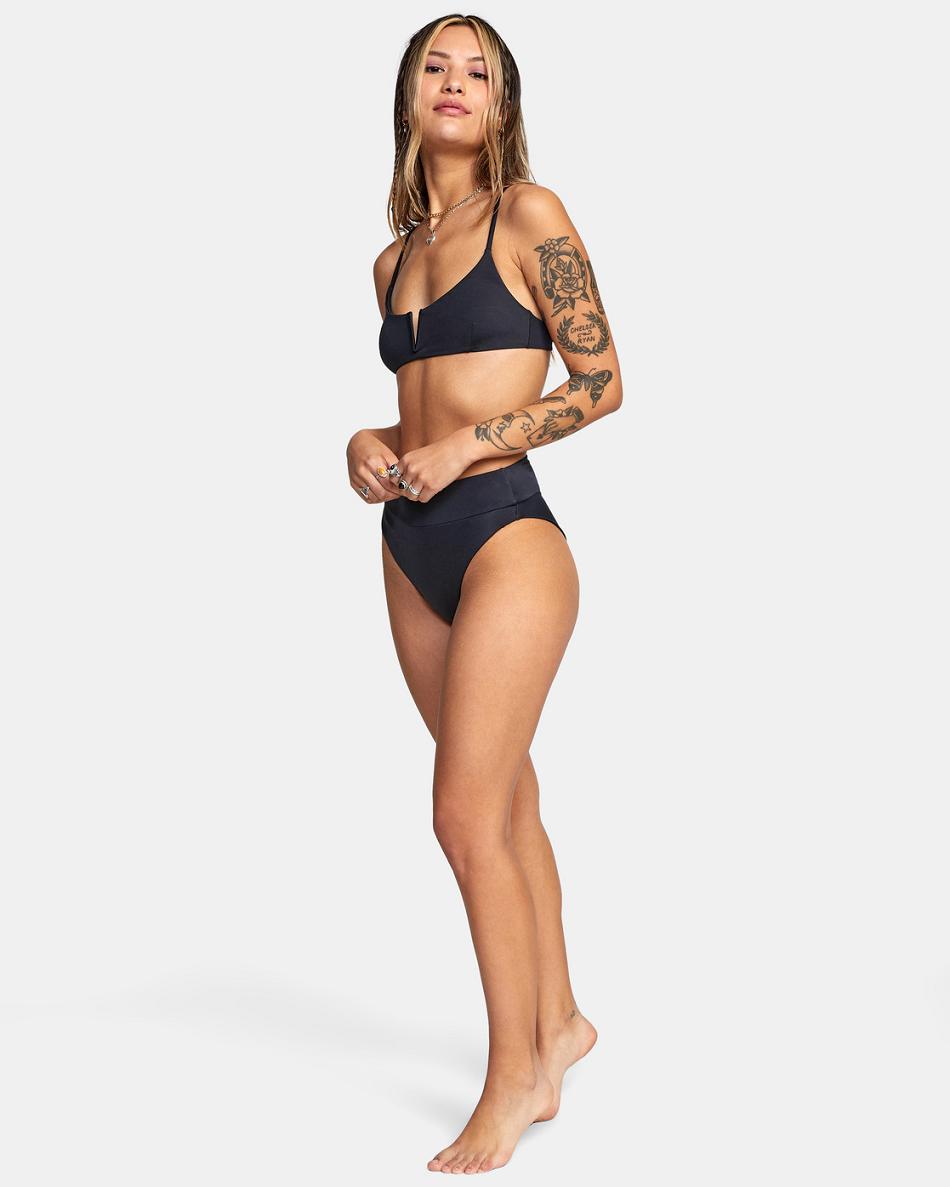 Abajo De Bikini Rvca High-Rise Cheeky Mujer Negras | COIIZ45720