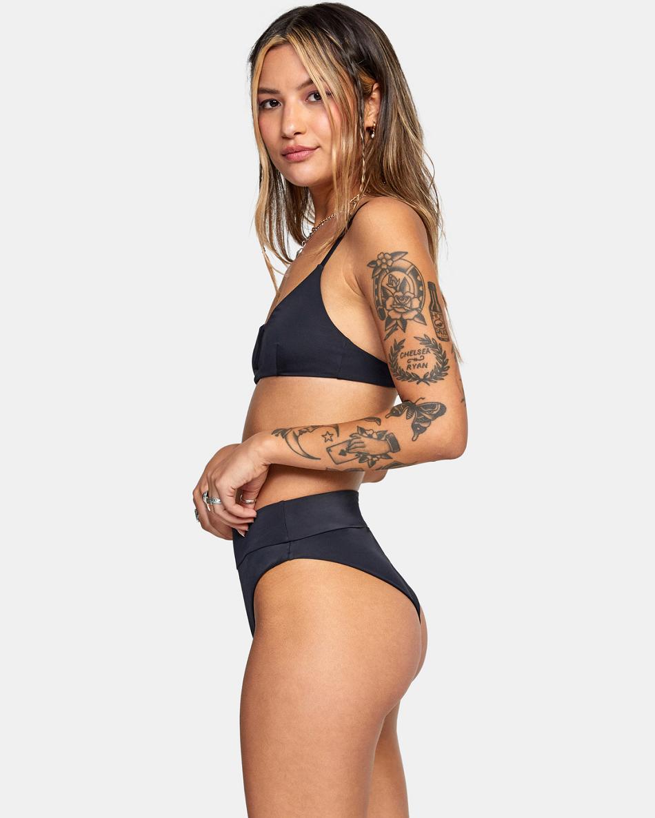 Abajo De Bikini Rvca High-Rise Cheeky Mujer Negras | COIIZ45720