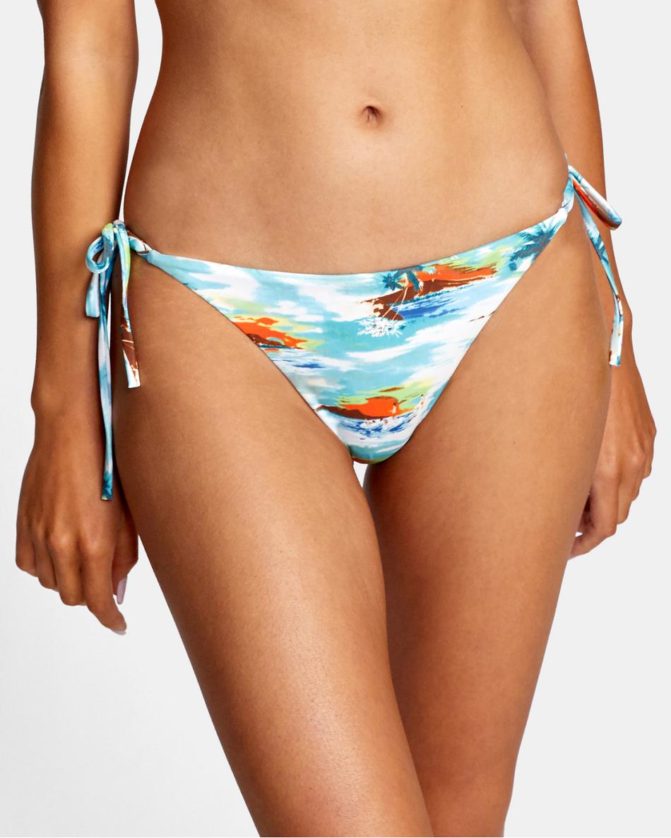 Abajo De Bikini Rvca Hot Tropic Mid-Rise Mujer Multi | ZCOMJ55999