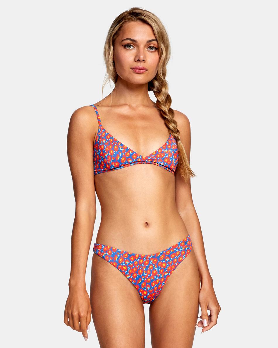 Abajo De Bikini Rvca June Bloom Skimpy French Mujer Cobalt | XCOBH45748