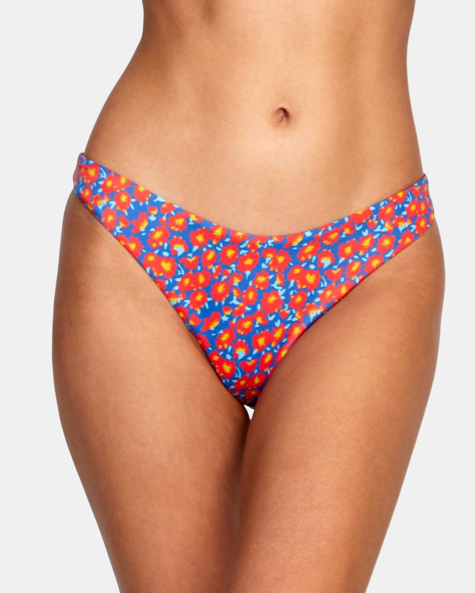 Abajo De Bikini Rvca June Bloom Skimpy French Mujer Cobalt | XCOBH45748