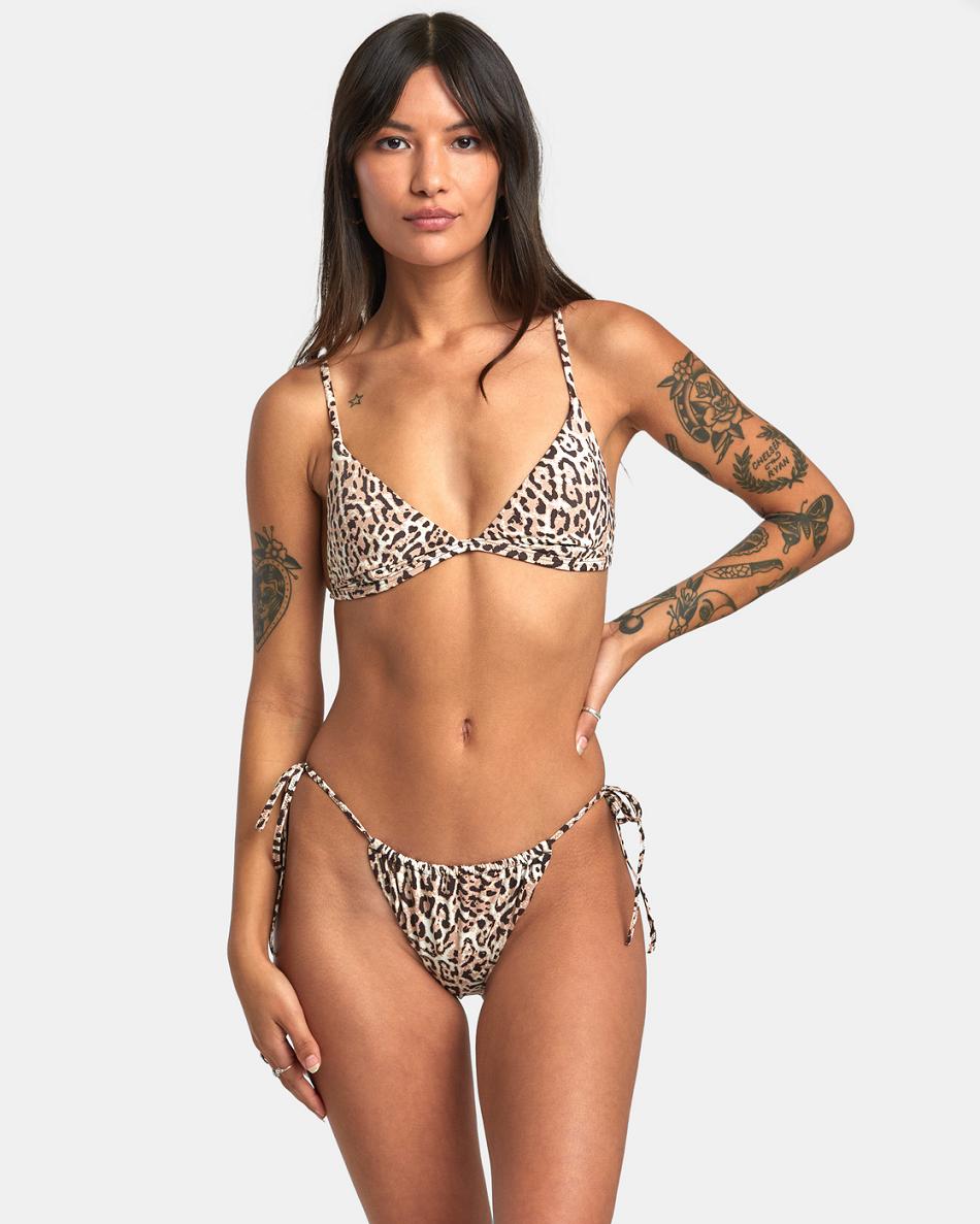 Abajo De Bikini Rvca Meow Chanclas Tie Skimpy Mujer Java | COCIF28904