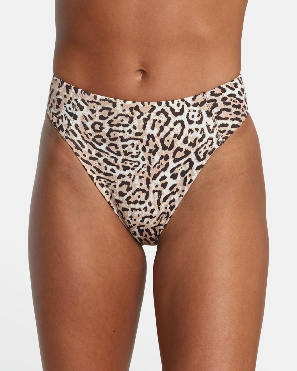 Abajo De Bikini Rvca Meow High Rise Cheeky Mujer Java | COZPD60820