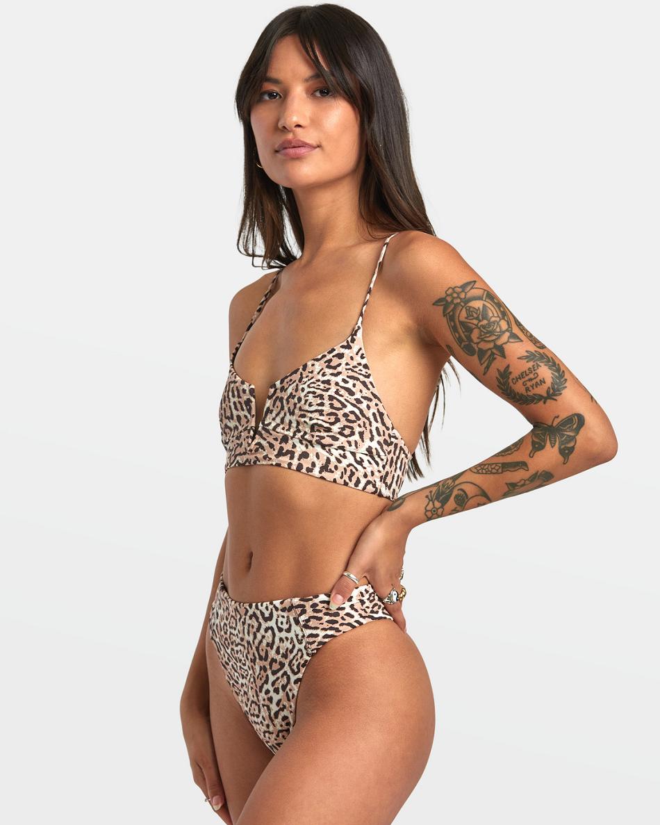 Abajo De Bikini Rvca Meow High Rise Cheeky Mujer Java | COZPD60820