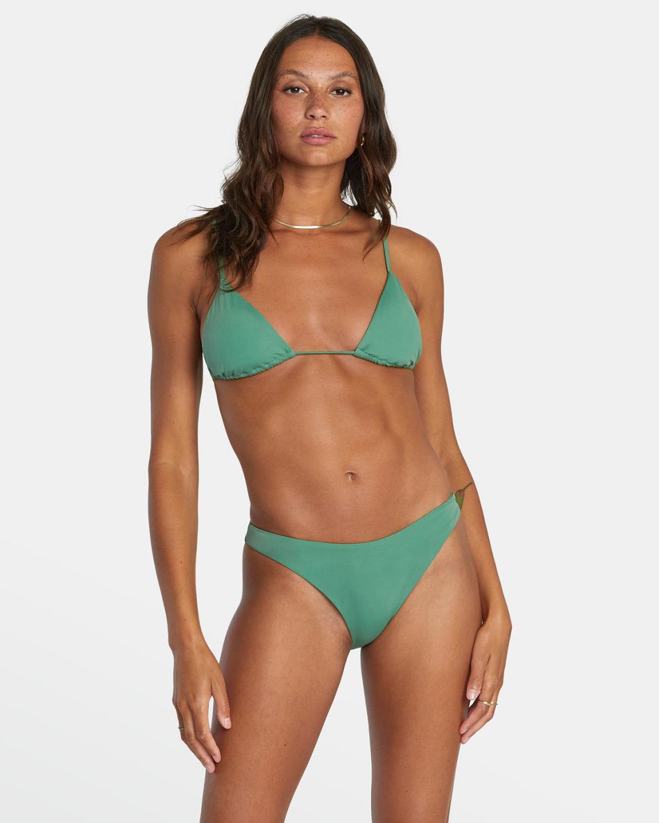 Abajo De Bikini Rvca Solid French Mujer Palm | DCOVO66092