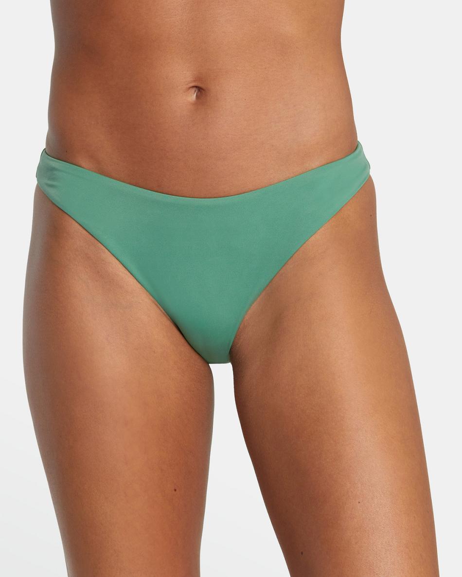 Abajo De Bikini Rvca Solid French Mujer Palm | DCOVO66092