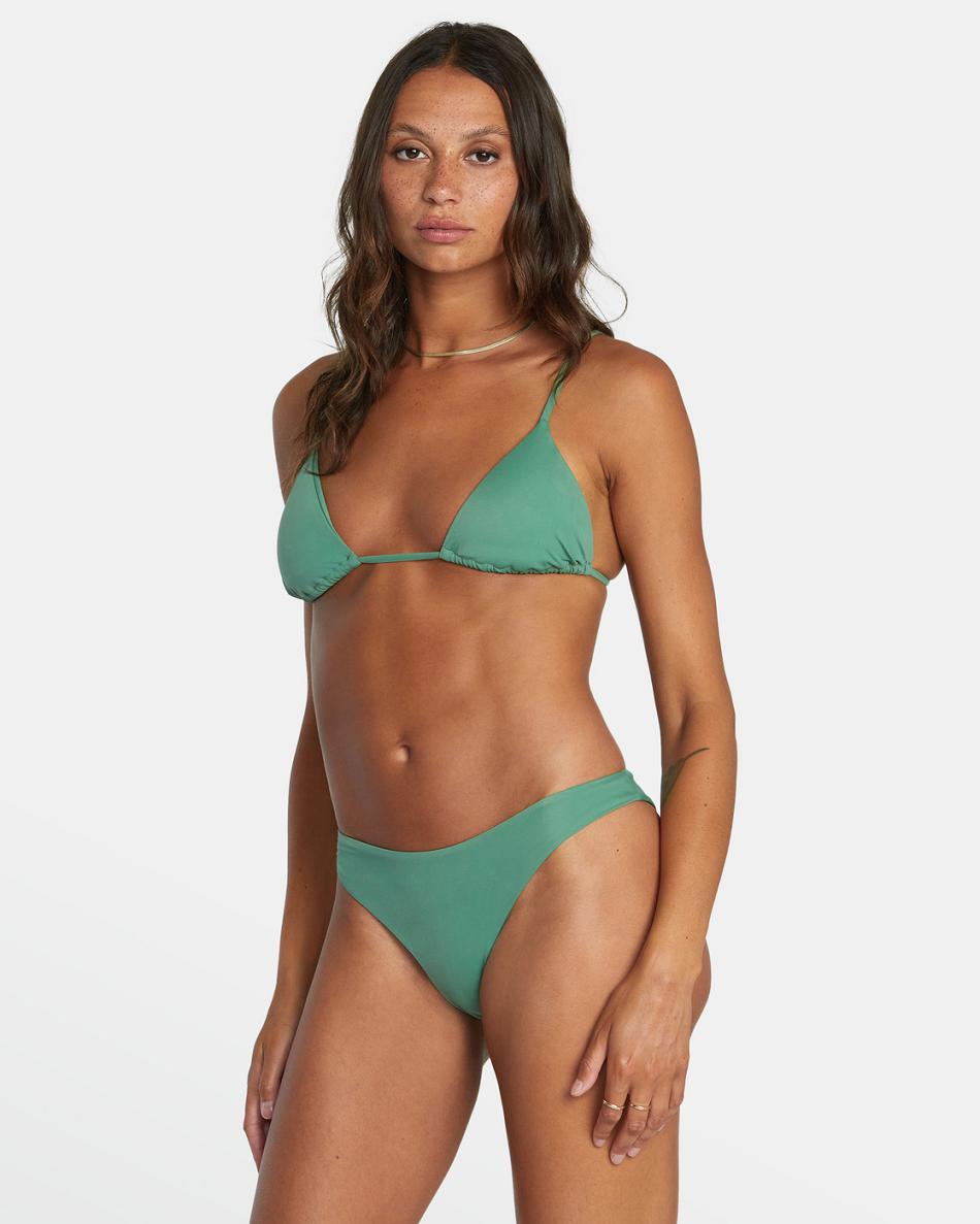 Abajo De Bikini Rvca Solid French Mujer Palm | DCOVO66092