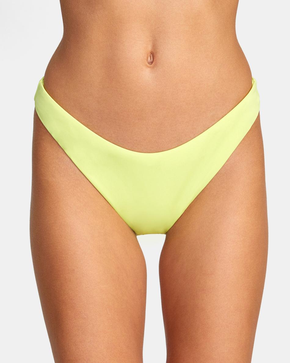 Abajo De Bikini Rvca Solid French Mujer Limeade | LCOSX31741