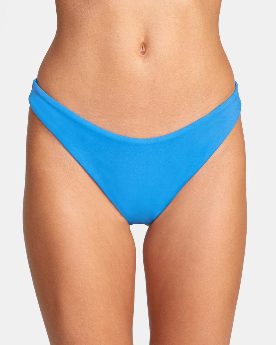 Abajo De Bikini Rvca Solid French Mujer Azules | YCOGT89414