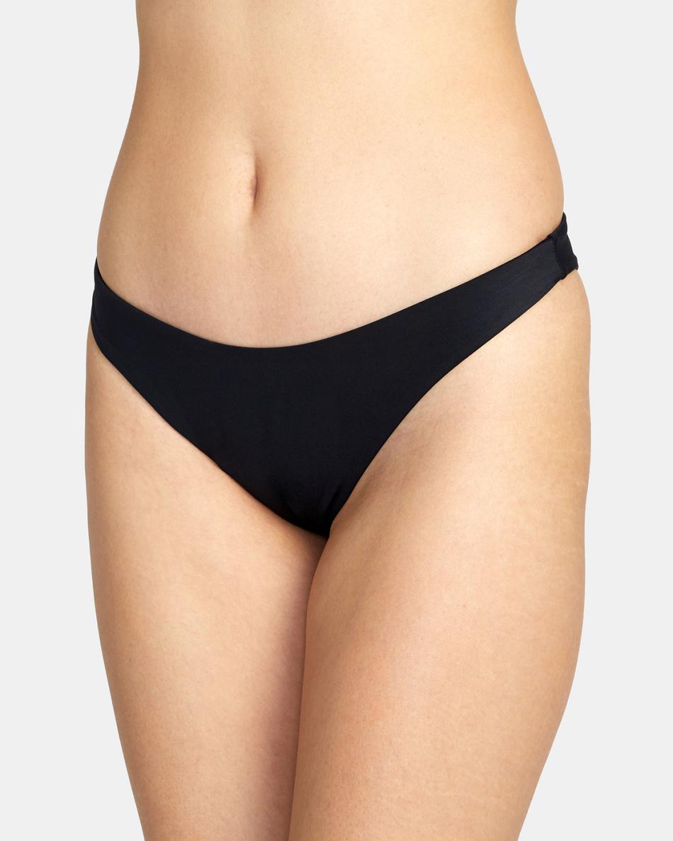 Abajo De Bikini Rvca Solid French Mujer Negras | ZCOMJ98034