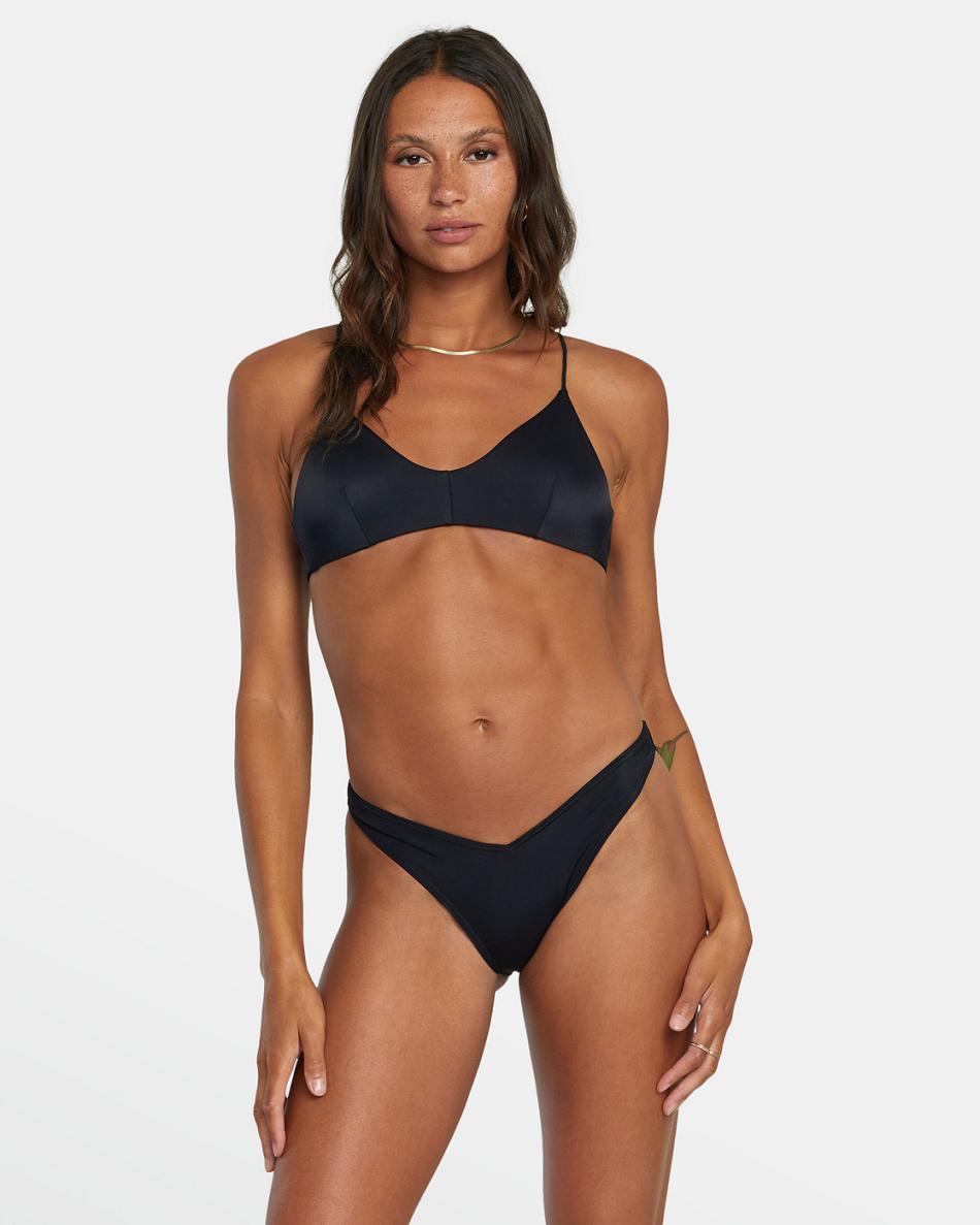 Abajo De Bikini Rvca Solid Mujer Negras | COZDE71854