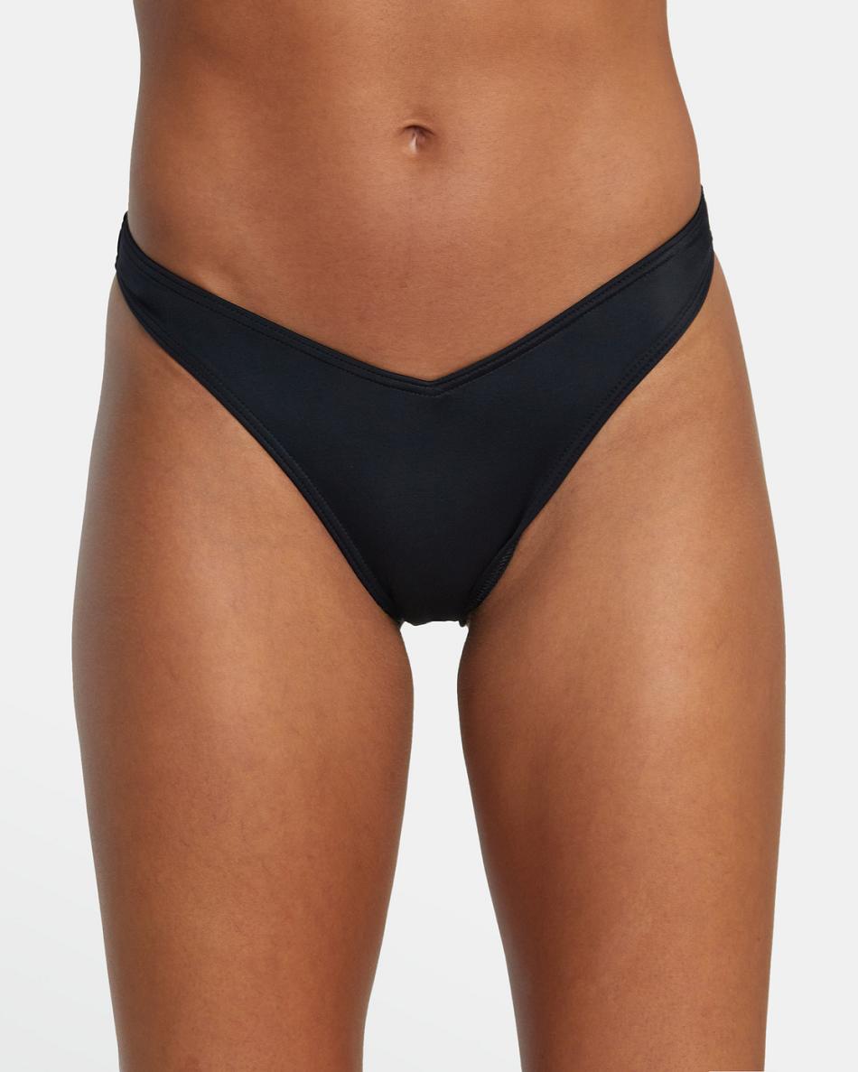 Abajo De Bikini Rvca Solid Mujer Negras | COZDE71854