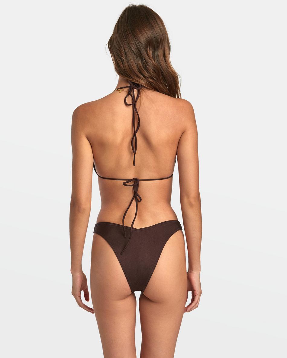 Abajo De Bikini Rvca Solid Shimmer Mujer Java | ECOHC95634