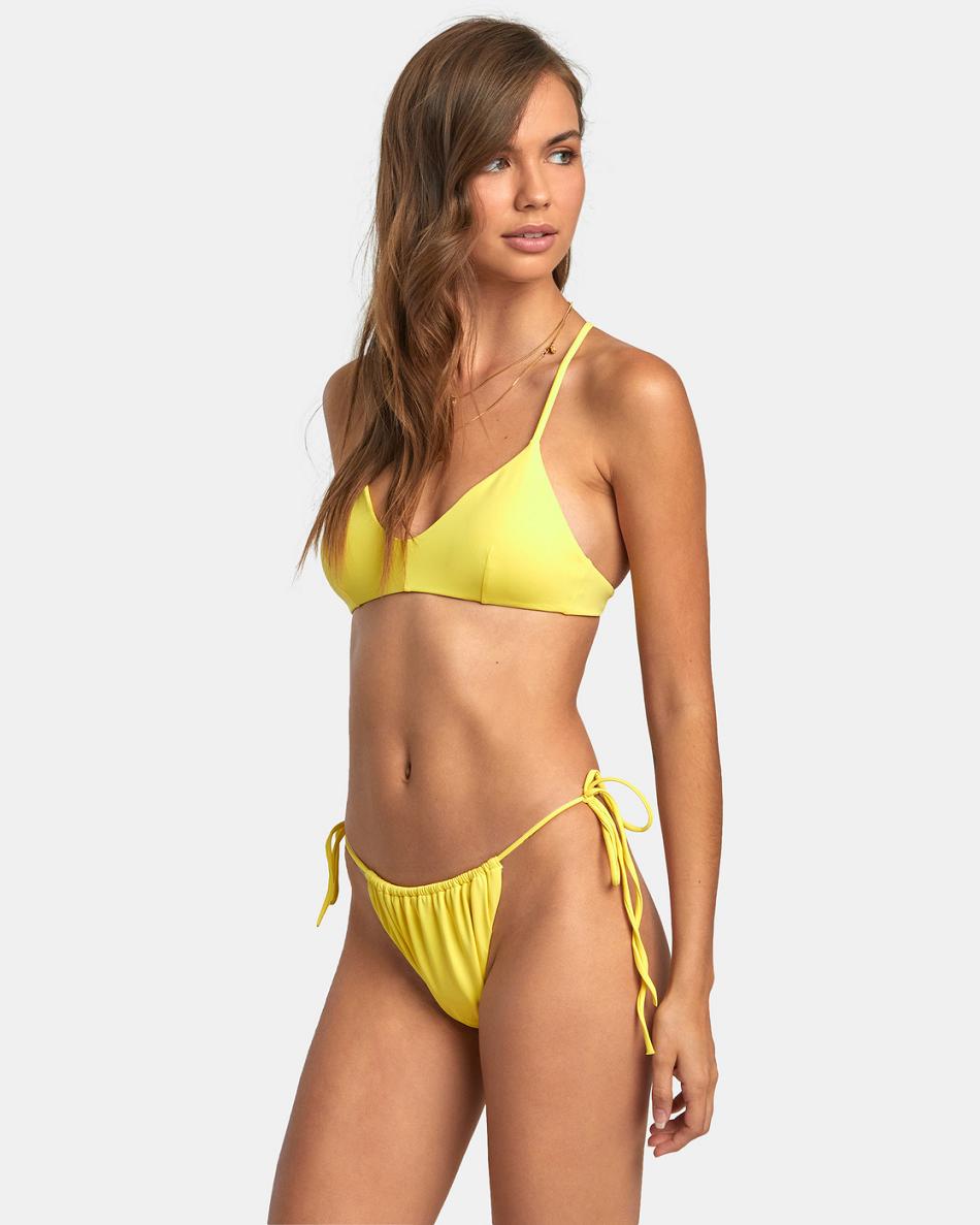 Abajo De Bikini Rvca Solid Tie Skimpy Mujer Guava | PCOER92176