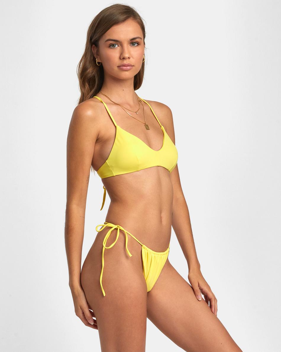 Abajo De Bikini Rvca Solid Tie Skimpy Mujer Guava | PCOER92176