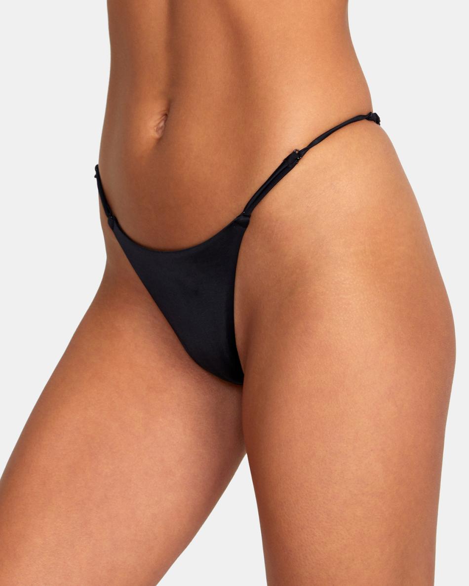 Abajo De Bikini Rvca Solid Ultra Skimpy Mujer Negras | XCOBH93500