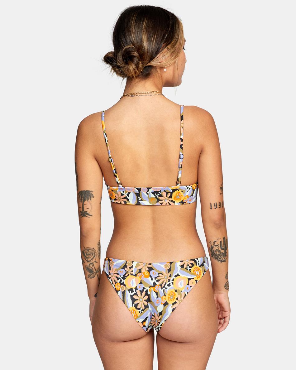 Arriba De Bikini Rvca Avant Gardner High Triangle Mujer Negras | MCOHR11881