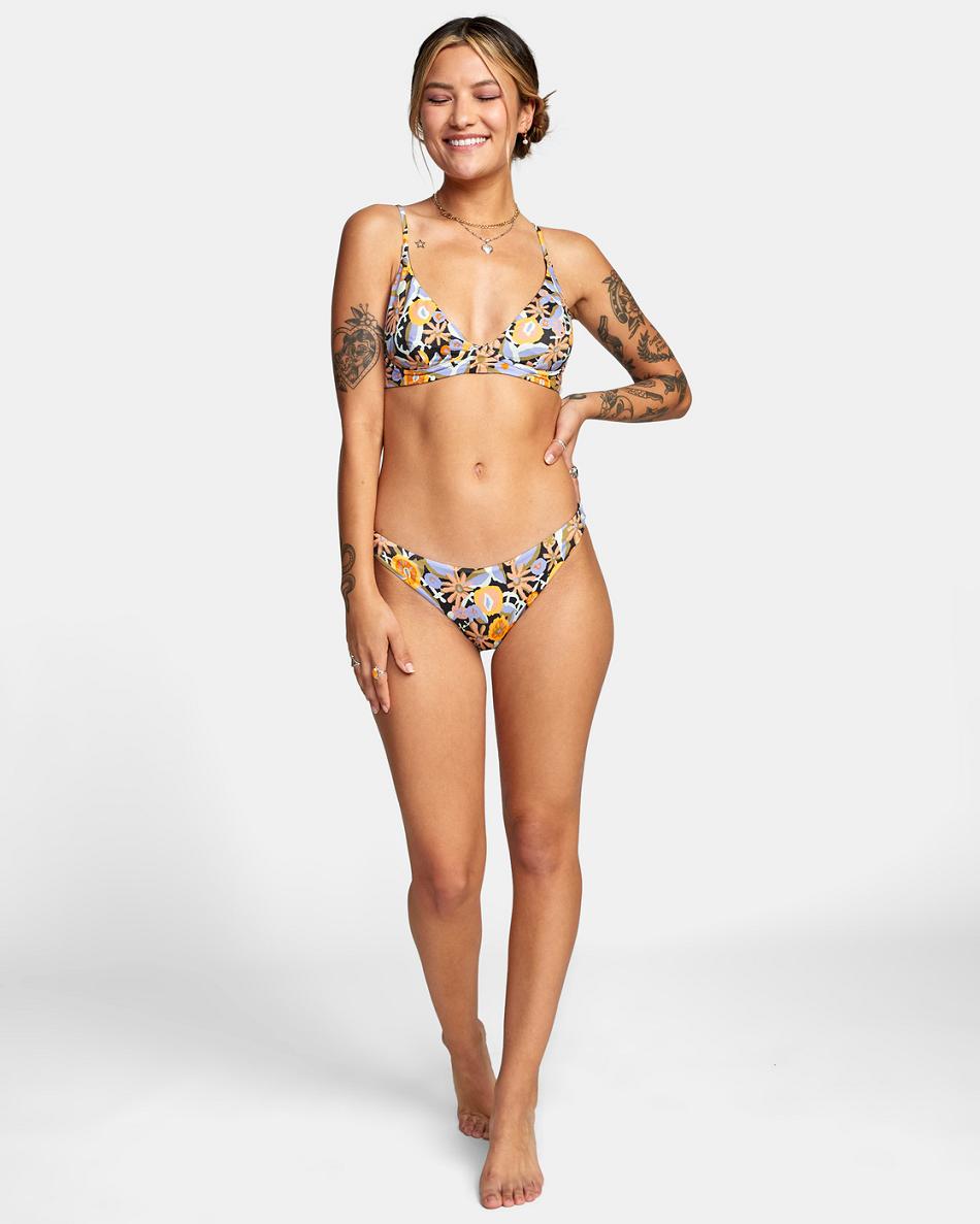 Arriba De Bikini Rvca Avant Gardner High Triangle Mujer Negras | MCOHR11881