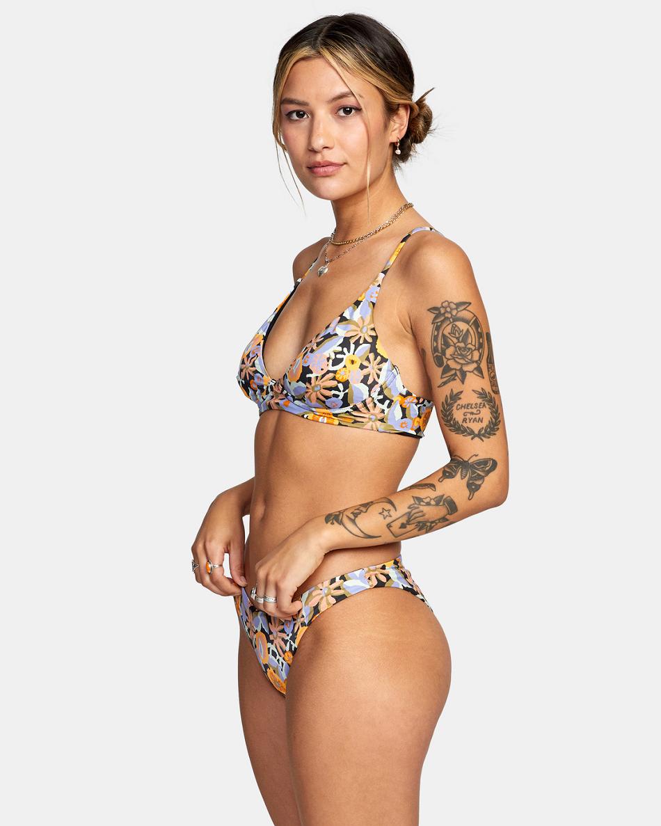 Arriba De Bikini Rvca Avant Gardner High Triangle Mujer Negras | MCOHR11881