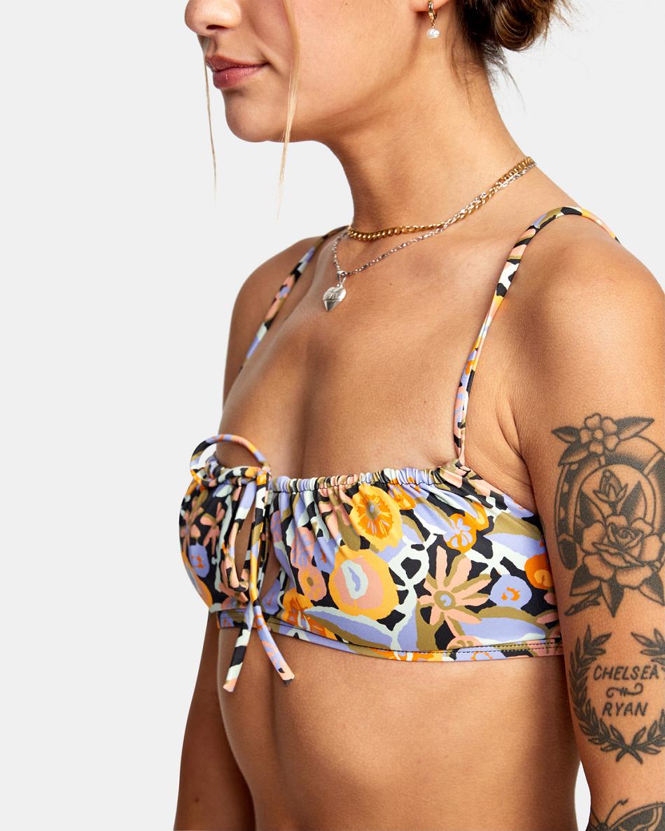 Arriba De Bikini Rvca Avant Gardner Mujer Negras | SCOVO89513