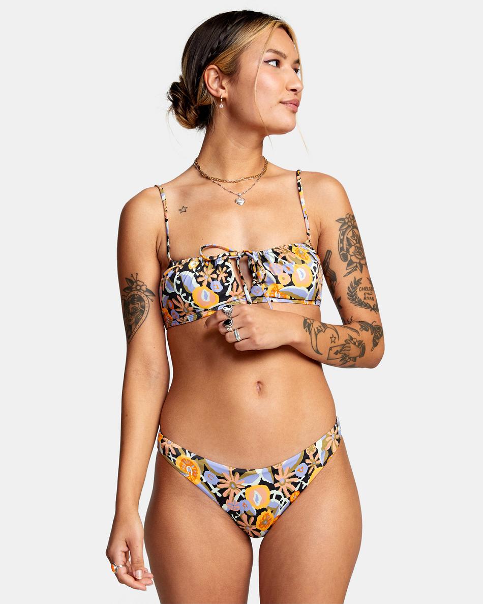 Arriba De Bikini Rvca Avant Gardner Mujer Negras | SCOVO89513