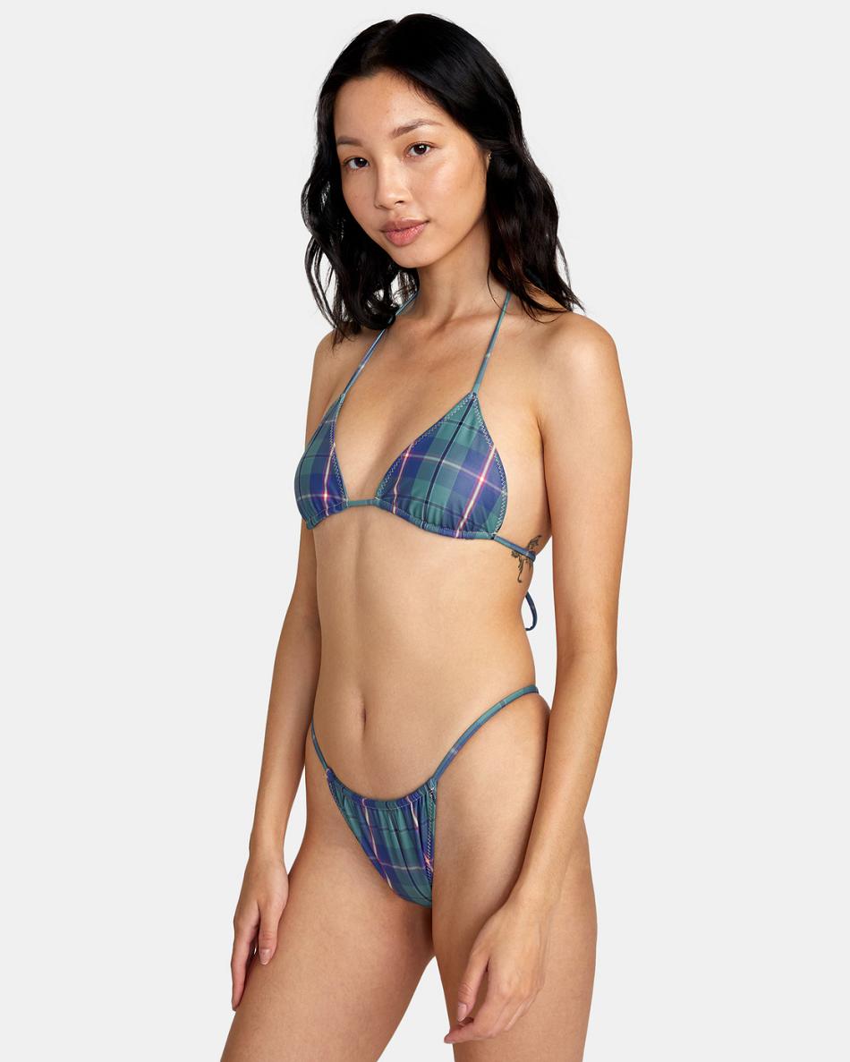 Arriba De Bikini Rvca Boyfriend Billie Triangle Mujer Verde | COJKU74650