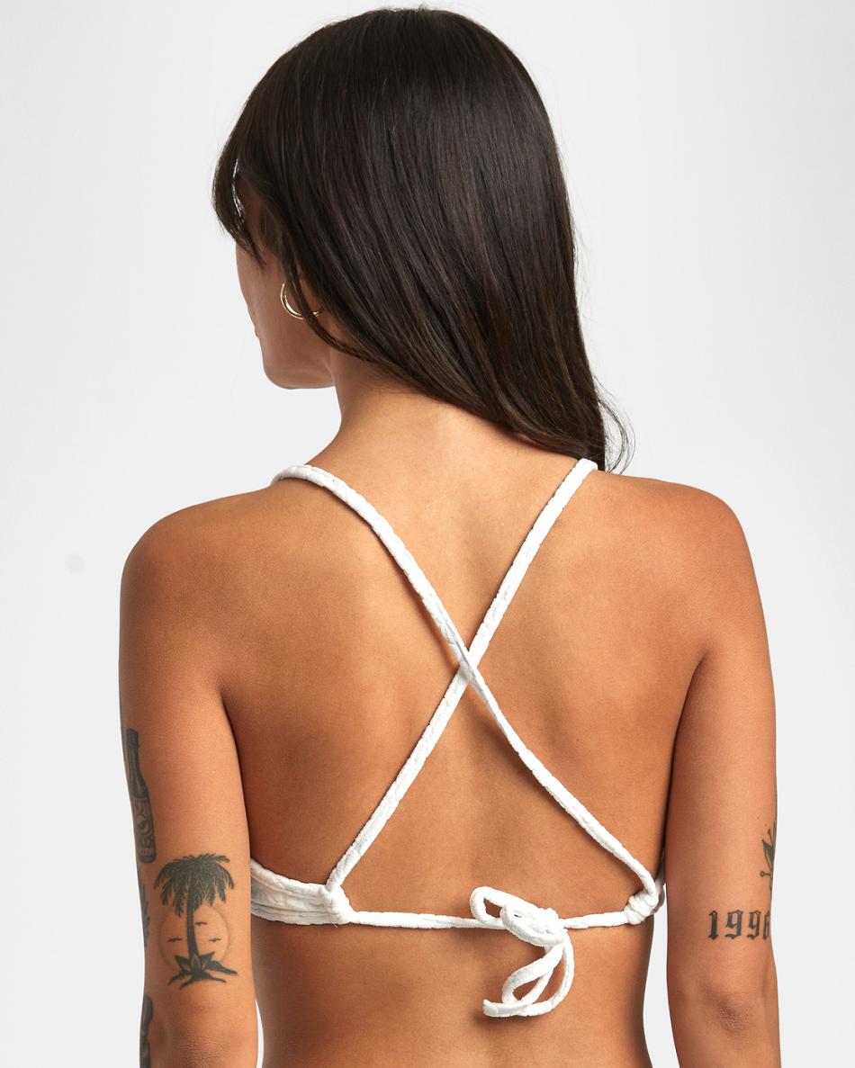 Arriba De Bikini Rvca Dolly Crossback Triangle Mujer Blancas | ZCOMJ72218