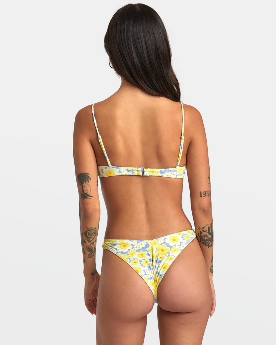 Arriba De Bikini Rvca Freya Shirred Mujer Azules | TCOWZ66105