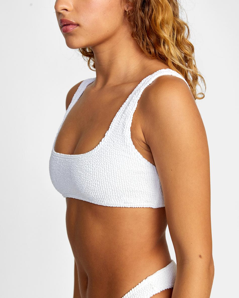 Arriba De Bikini Rvca Grooves Mujer Blancas | SCOVO87052