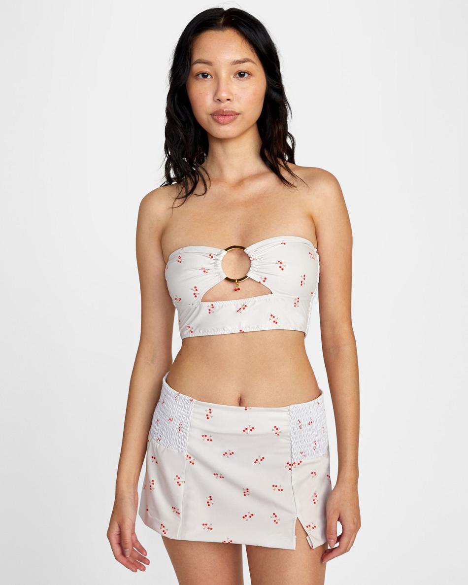 Arriba De Bikini Rvca Heartthrob Tube Top Mujer Creme | ECOVG19331