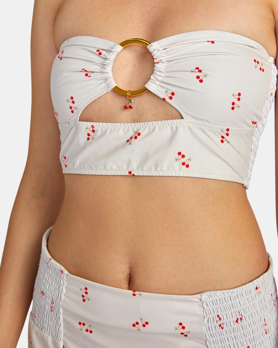 Arriba De Bikini Rvca Heartthrob Tube Top Mujer Creme | ECOVG19331