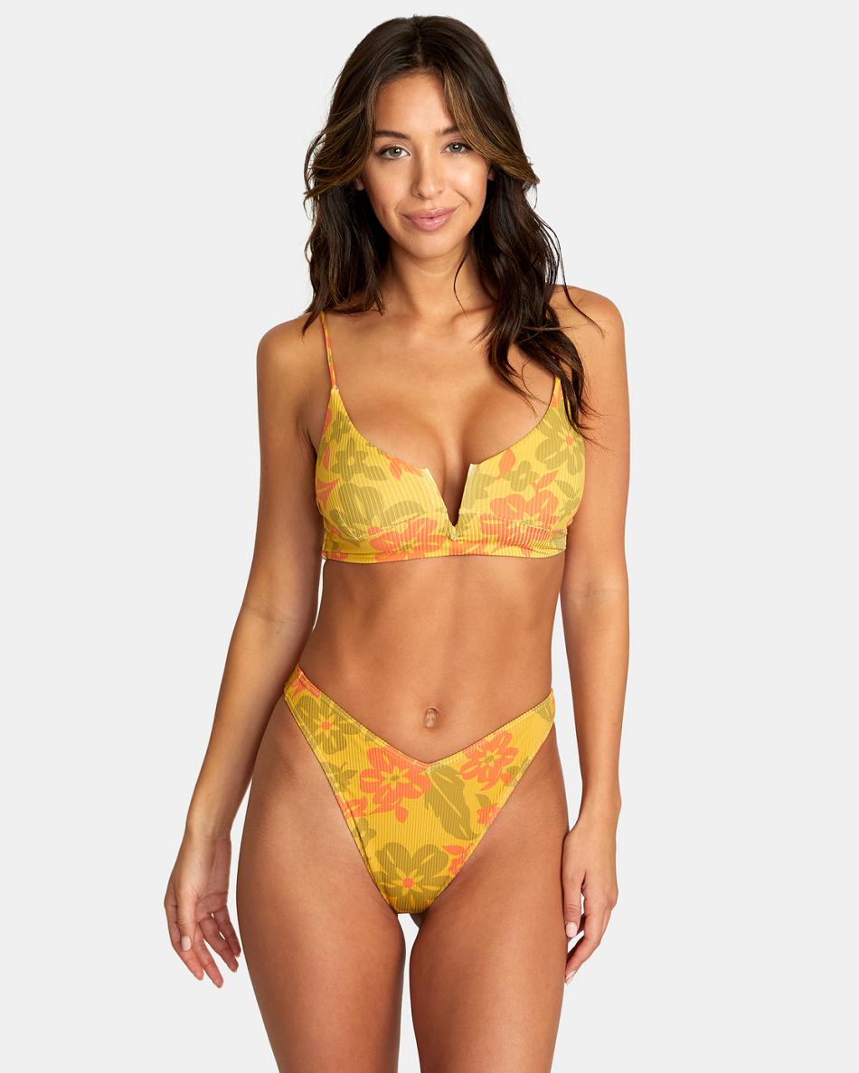 Arriba De Bikini Rvca Kona V-Wire Crop Top Mujer Multi | TCOWZ79278