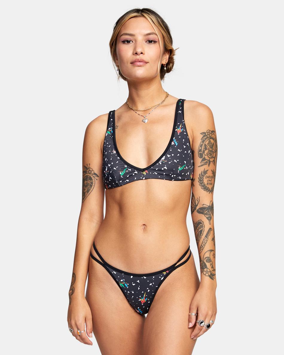 Arriba De Bikini Rvca LP x KLW Uncaged Mujer Negras | PCOQX66805