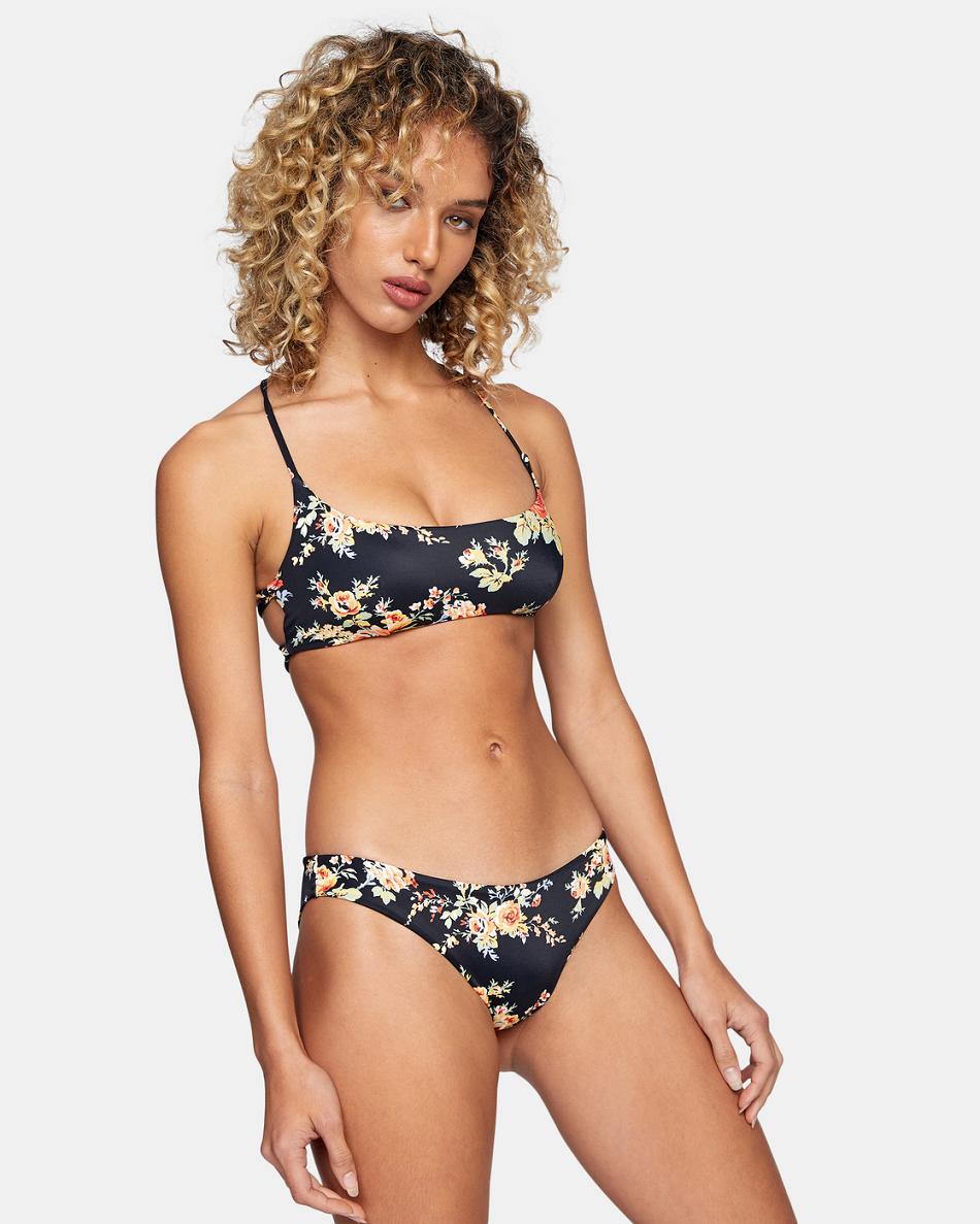 Arriba De Bikini Rvca Mary Crossback Mujer Negras | UCOTG41227