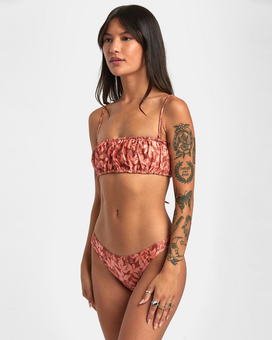 Arriba De Bikini Rvca Oasis 2-Way Bandeau Mujer Sandlewood | MCOFT32852