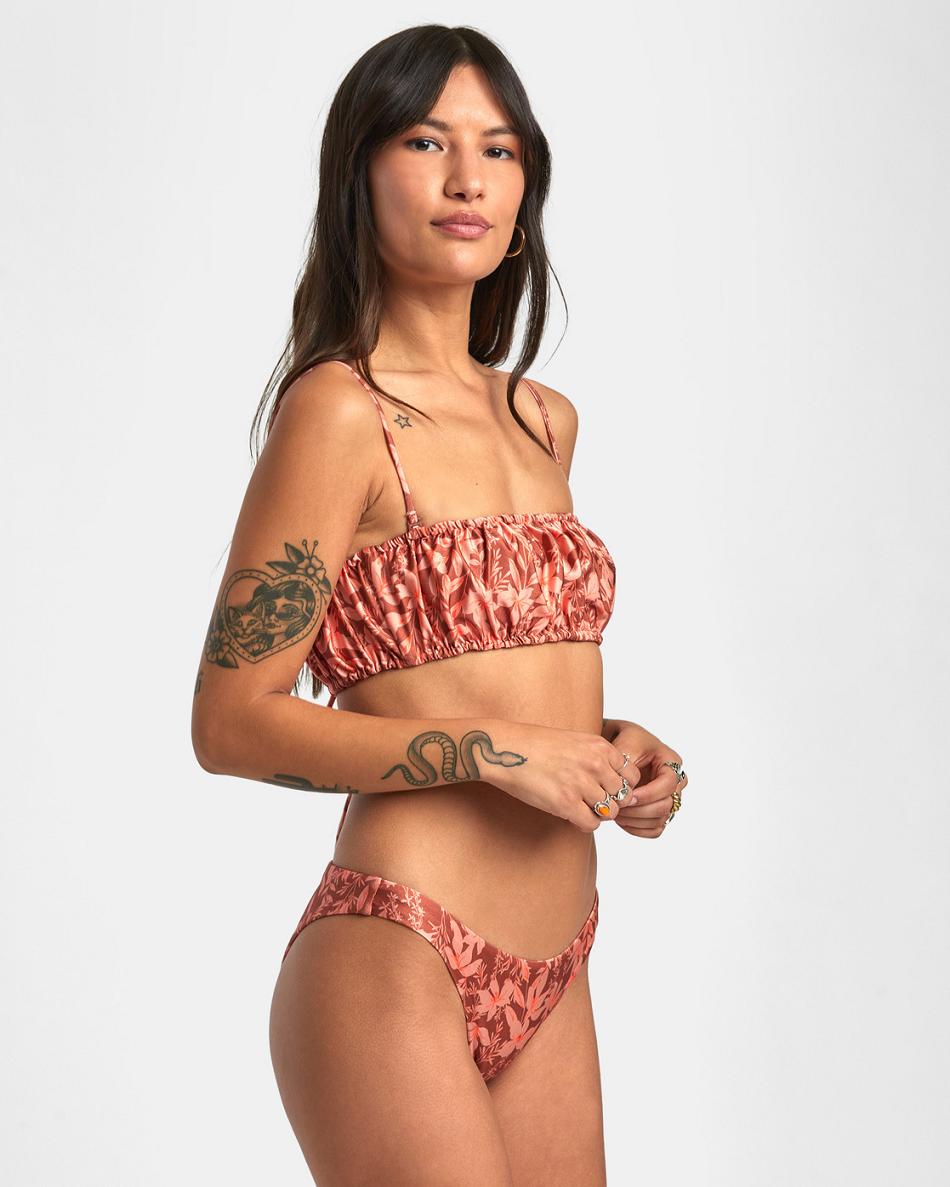 Arriba De Bikini Rvca Oasis 2-Way Bandeau Mujer Sandlewood | MCOFT32852