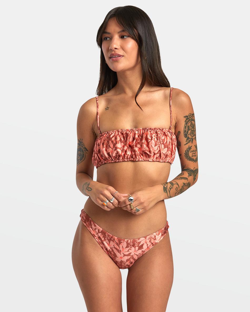 Arriba De Bikini Rvca Oasis 2-Way Bandeau Mujer Sandlewood | MCOFT32852