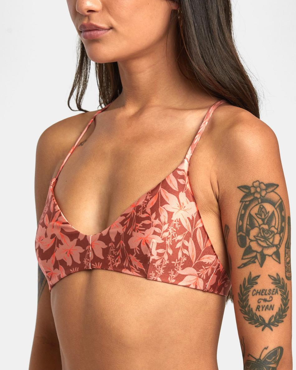 Arriba De Bikini Rvca Oasis Crossback Mujer Sandlewood | COJZR34487