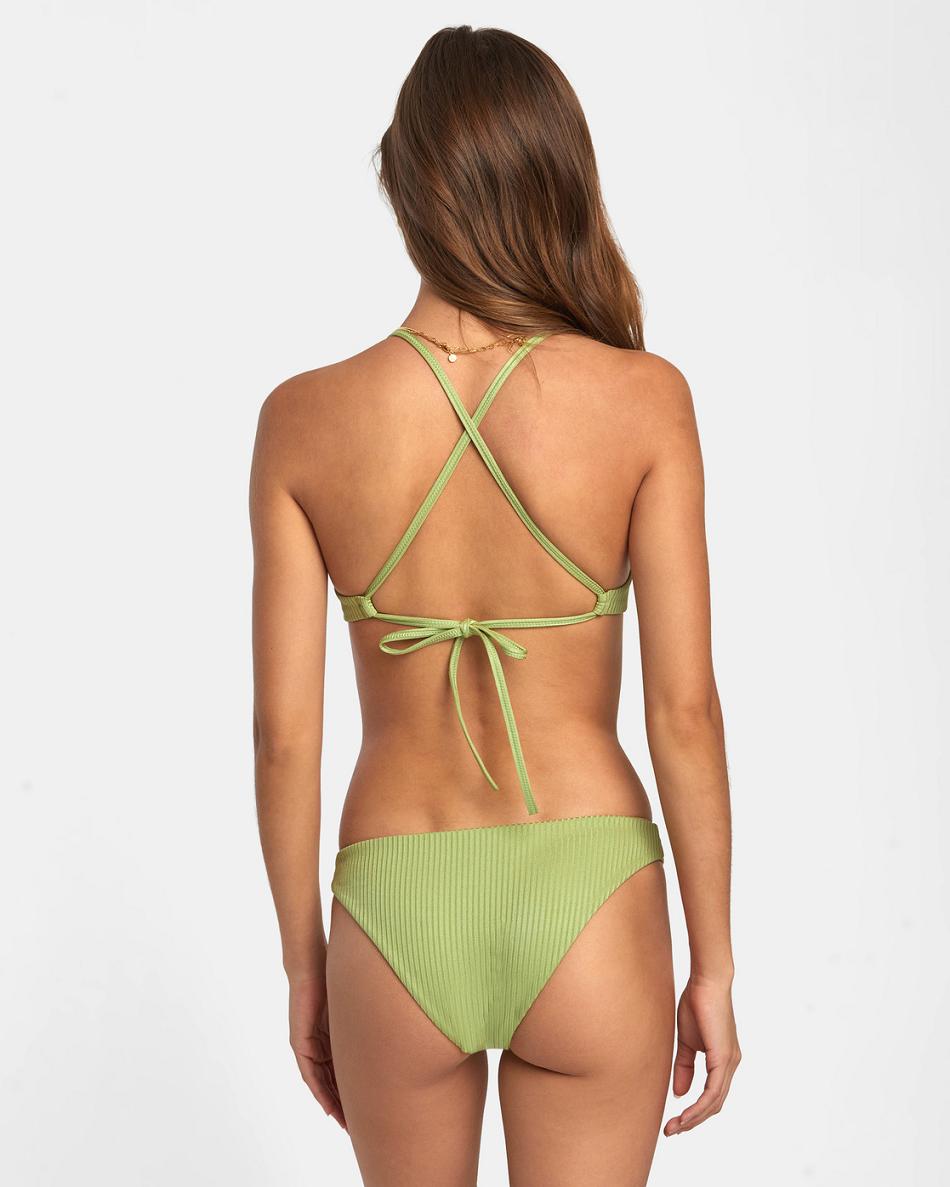 Arriba De Bikini Rvca Second Life Knotted Crossback Mujer Fern | XCOBH54086