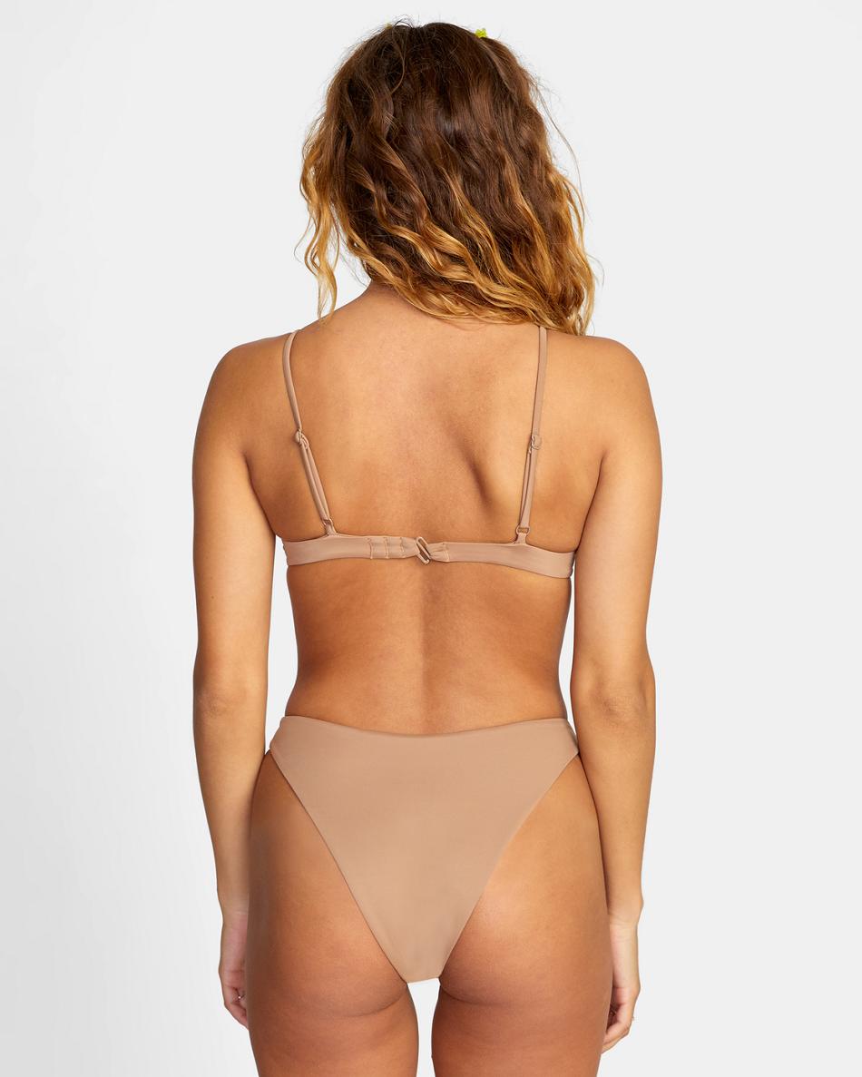 Arriba De Bikini Rvca Solid Underwire Mujer Wood | SCONY35551