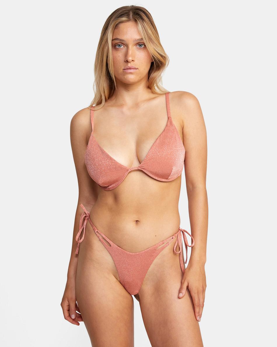 Arriba De Bikini Rvca Strata Underwire Mujer Albaricoque | TCOWZ21822