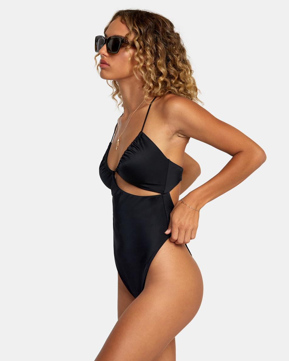 Bañadores Rvca Solid Mujer Negras | FCOHY18508