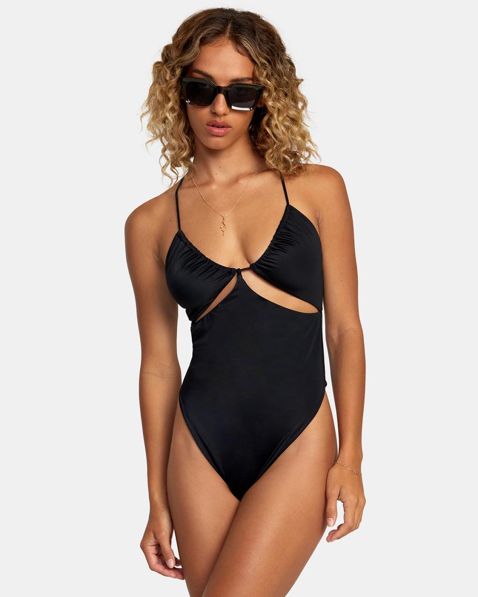 Bañadores Rvca Solid Mujer Negras | FCOHY18508