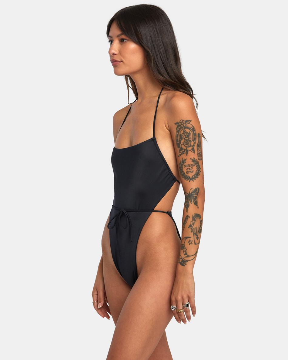 Bañadores Rvca Solid Swenddal Mujer Negras | YCOVQ46432