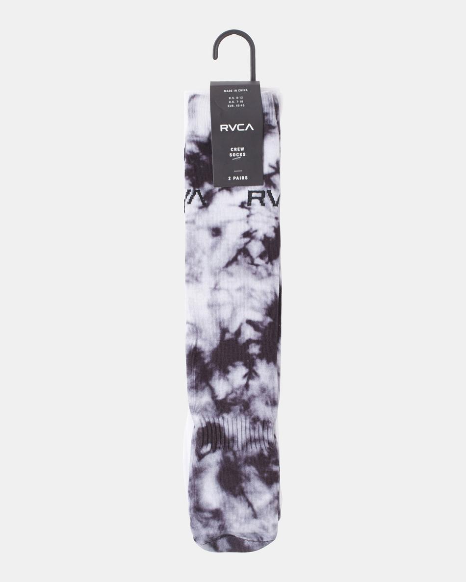 Calcetines Rvca 2 Pack Tie-Dye Crew Hombre Negras | QCOUV99178