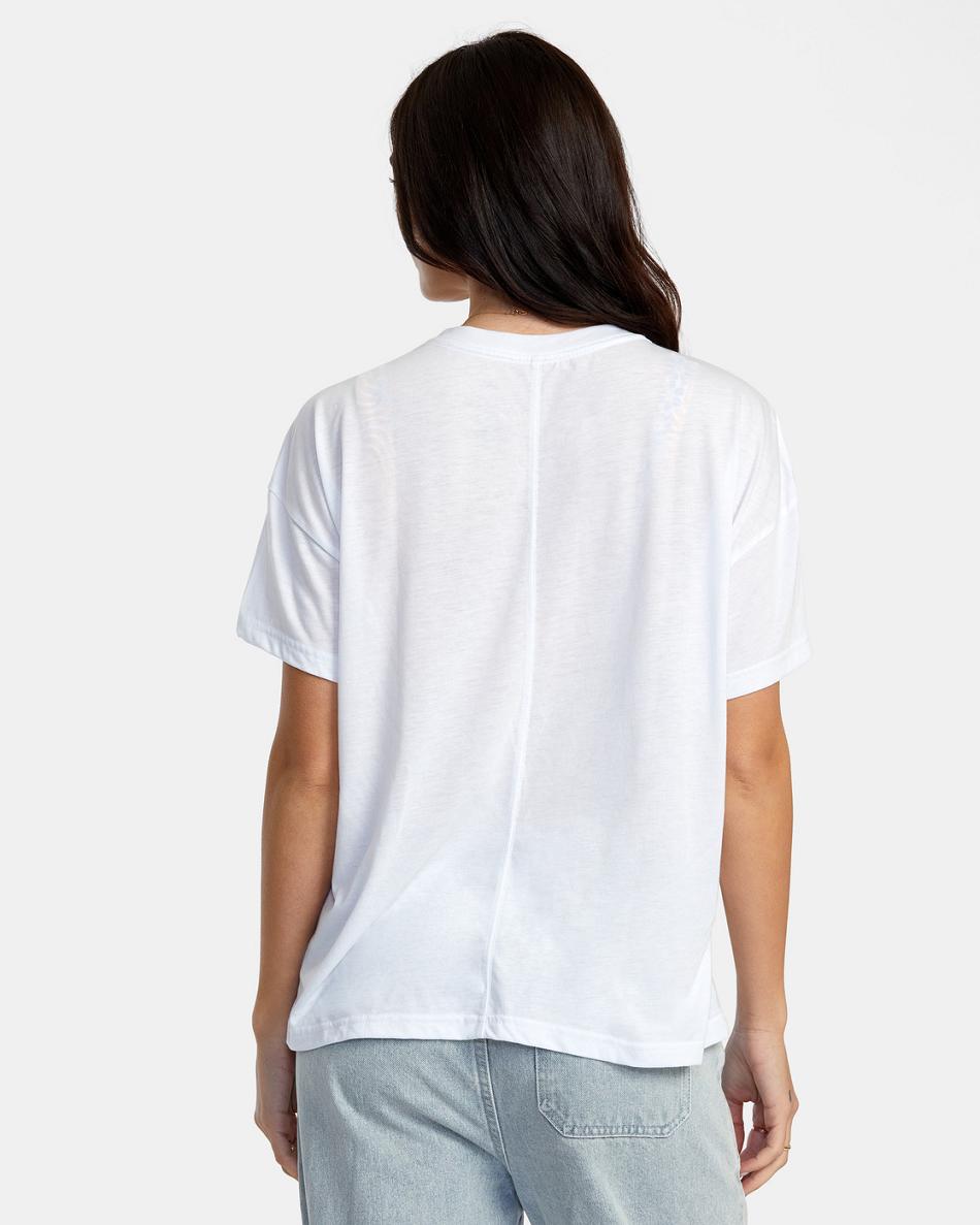 Camiseta Tirantes Rvca Balance Technical Oversized Mujer Blancas | COIIZ55351