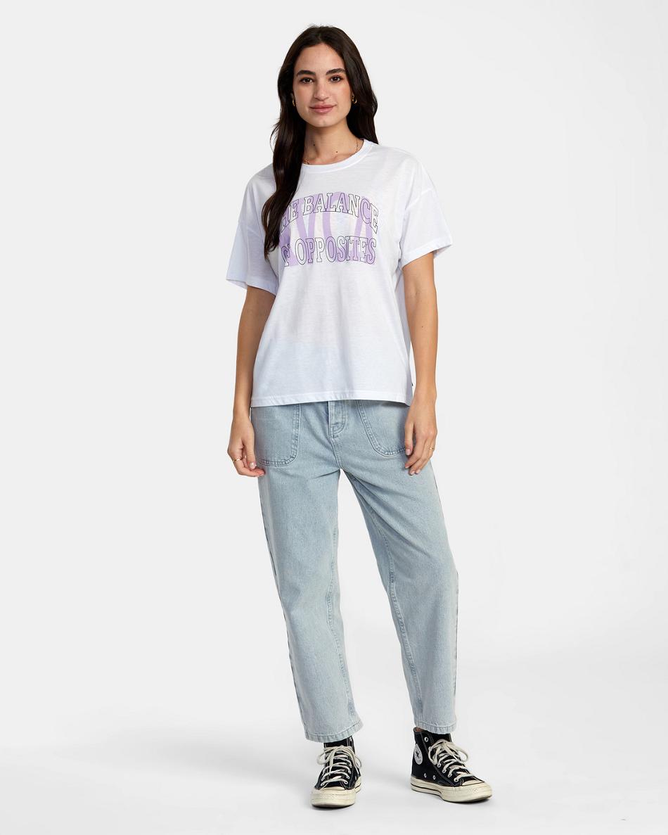 Camiseta Tirantes Rvca Balance Technical Oversized Mujer Blancas | COIIZ55351