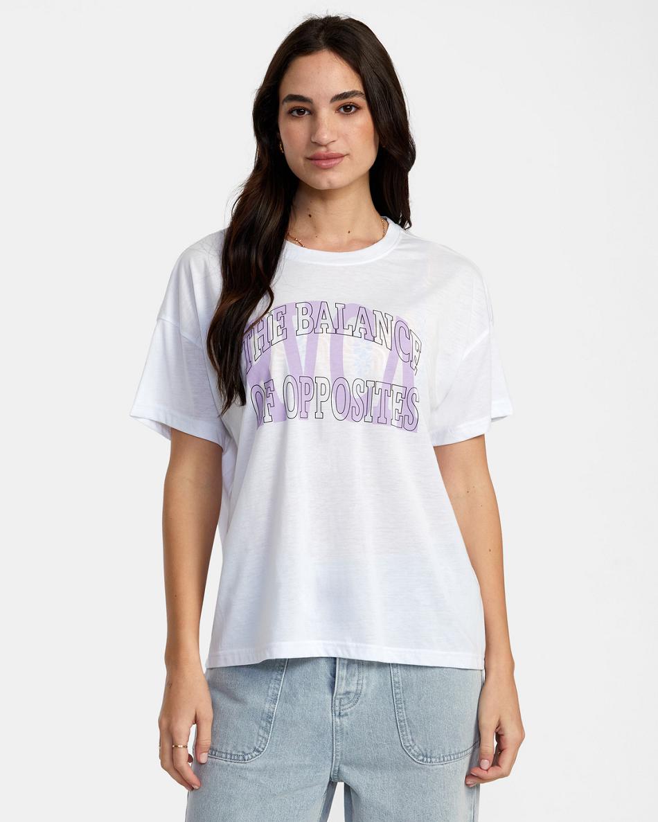 Camiseta Tirantes Rvca Balance Technical Oversized Mujer Blancas | COIIZ55351